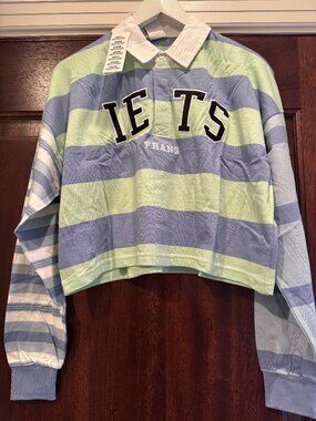 Urban Outfitters Iets Frans Mixed Stripe Rugby Shirt Size L
